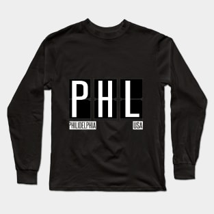 PHL - Philadelphia, PA Airport Code Souvenir or Gift Shirt Long Sleeve T-Shirt